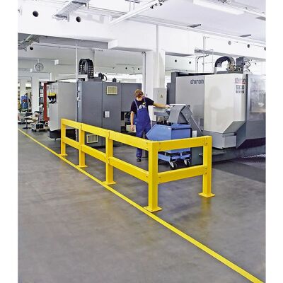 Kaiserkraft Poste de Seguridad - 1000 mm, para 2 barras, individual Kaiserkraft Poste de Seguridad - 1000 mm, para 2 barras, individual