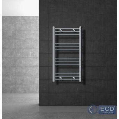 ECD Alemania Radiador toallero de baño cromado curvado - 500x800mm - Calefactor de baño ECD Alemania Radiador toallero de baño cromado curvado - 500x800mm - Calefactor de baño