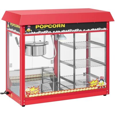 Royal Catering Popcorn Machine - Heated Storage - Red RCPC-16E Royal Catering Popcorn Machine - Heated Storage - Red RCPC-16E