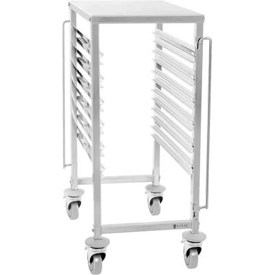 Royal Catering Rustfrit Stål Transportvogn - 6 GN-beholdere - Kompakt & Holdbar Royal Catering Rustfrit Stål Transportvogn - 6 GN-beholdere - Kompakt & Holdbar