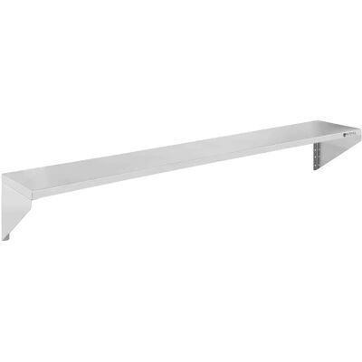 Royal Catering Veggskjefasthet - 30 x 180 cm Rustfritt Stål - Kjøkken/Laboratorium Oppbevaring Royal Catering Veggskjefasthet - 30 x 180 cm Rustfritt Stål - Kjøkken/Laboratorium Oppbevaring