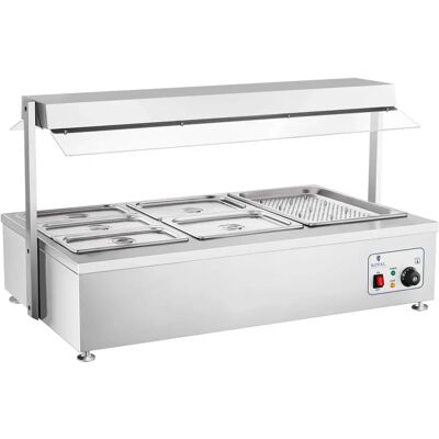 Royal Catering Bain Marie - 6 GN - med kjøtttilbehør - Profesjonell matvarmer Royal Catering Bain Marie - 6 GN - med kjøtttilbehør - Profesjonell matvarmer