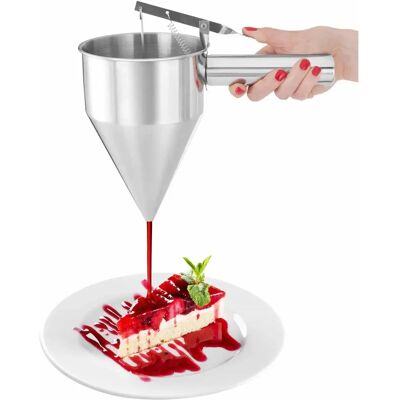 Royal Catering Imbuto a pistone - 1.3 L - Acciaio inossidabile Royal Catering Imbuto a pistone - 1.3 L - Acciaio inossidabile