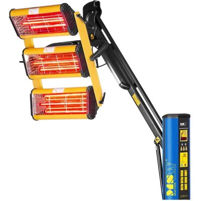 MSW Infrapunasäteilty Maalauskuivaaja - 3300 W - 3 lamppua MSW Infrapunasäteilty Maalauskuivaaja - 3300 W - 3 lamppua