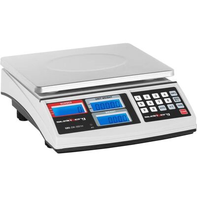 Biała Waga Licząca - 30kg/1g - Precyzja Cyfrowa Biała Waga Licząca - 30kg/1g - Precyzja Cyfrowa