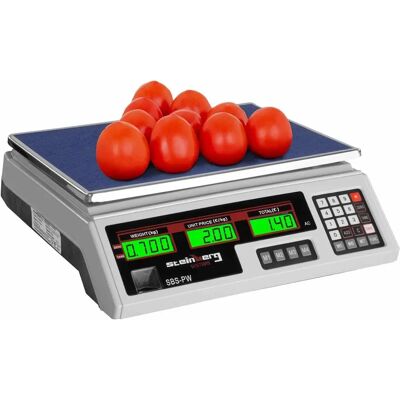 Steinberg Systems Hvitt Prisveieskala - 35kg/2g - LCD Steinberg Systems Hvitt Prisveieskala - 35kg/2g - LCD