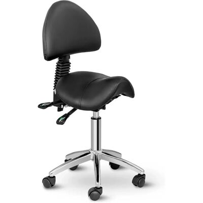 PHYSA Sadelstol med ryggstöd - 550-690 mm - 150 kg - Svart PHYSA Sadelstol med ryggstöd - 550-690 mm - 150 kg - Svart