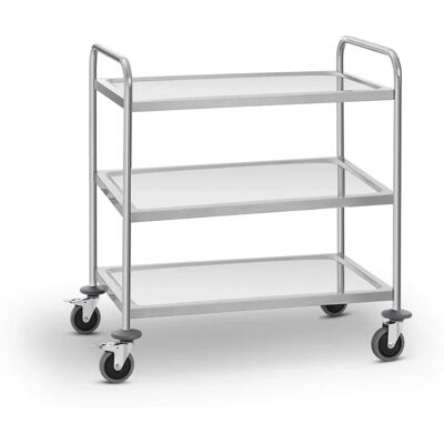 Royal Catering Rustfri Servisevogn - 3 Hylle - Opptil 150 kg Royal Catering Rustfri Servisevogn - 3 Hylle - Opptil 150 kg