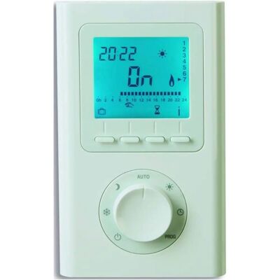 Thermostat Vitramo - 135x81x22mm - Blanc - Programmable digital - Publicité Thermostat Vitramo - 135x81x22mm - Blanc - Programmable digital - Publicité