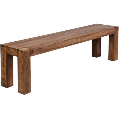 Banquette en sheesham 160cm Nature - Style campagnard - Publicité Banquette en sheesham 160cm Nature - Style campagnard - Publicité