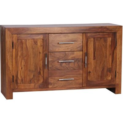 FineBuy Sheesham Sideboard 118cm - Massiv Holz - Natur Finish FineBuy Sheesham Sideboard 118cm - Massiv Holz - Natur Finish