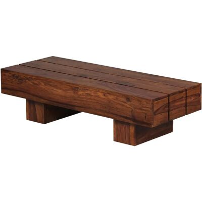 Table basse en bois massif 120x30x45cm - Design rectangulaire - Publicité Table basse en bois massif 120x30x45cm - Design rectangulaire - Publicité