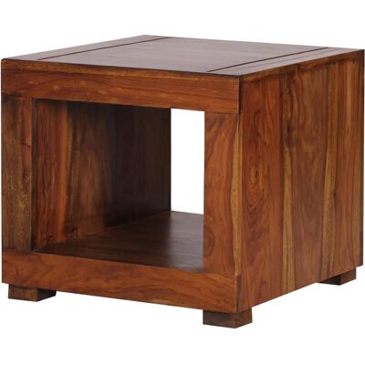 FineBuy Masowy stolik z litego drewna sheesham - 50x50 cm - Unikat Naturalny FineBuy Masowy stolik z litego drewna sheesham - 50x50 cm - Unikat Naturalny
