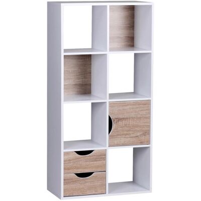 Weiß Sonoma Eichen Bücherregal - Modernes Design Weiß Sonoma Eichen Bücherregal - Modernes Design