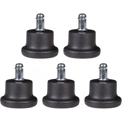 Set di 5 Supporti per Sedia da Ufficio - Nero - 11 mm Set di 5 Supporti per Sedia da Ufficio - Nero - 11 mm