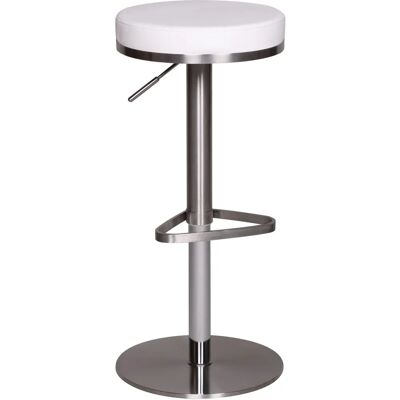 Tabouret de Bar en Acier Inoxydable Réglable - Pivotant à 360° - Moderne - Publicité Tabouret de Bar en Acier Inoxydable Réglable - Pivotant à 360° - Moderne - Publicité