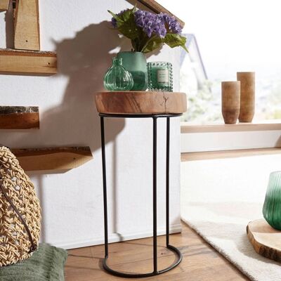 Wohnling Akola Natur Beistelltisch - Massivholz, Baumstamm-Design Wohnling Akola Natur Beistelltisch - Massivholz, Baumstamm-Design