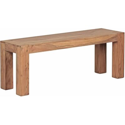 FineBuy Ławka jadalniana z litego drewna akacjowego - Ręcznie robiona, naturalna, 120cm FineBuy Ławka jadalniana z litego drewna akacjowego - Ręcznie robiona, naturalna, 120cm