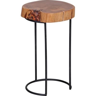 FineBuy Beistelltisch Massiv-Holz - Baumstamm-Form Modern Rustik FineBuy Beistelltisch Massiv-Holz - Baumstamm-Form Modern Rustik
