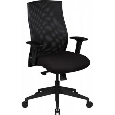 Sedia da ufficio Amstyle in rete nera e braccioli regolabili - Sedia da ufficio Sedia da ufficio Amstyle in rete nera e braccioli regolabili - Sedia da ufficio
