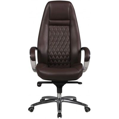 Sedia Ufficio AMSTYLE - Pelle Marrone Schienale Alto 120kg Regolabile Sedia Ufficio AMSTYLE - Pelle Marrone Schienale Alto 120kg Regolabile