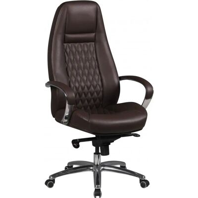 AMSTYLE Bureaustoel - Bruin Leer Hoog Rug 120kg Verstelbaar AMSTYLE Bureaustoel - Bruin Leer Hoog Rug 120kg Verstelbaar