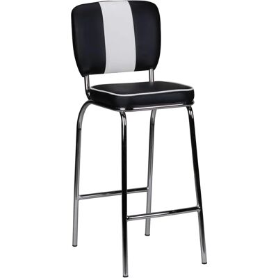 FineBuy Amerikanischer Diner Barhocker - Schwarz FineBuy Amerikanischer Diner Barhocker - Schwarz