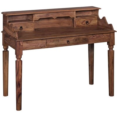 Bureau en sheesham de Wohnling - Style vintage fait main - Publicité Bureau en sheesham de Wohnling - Style vintage fait main - Publicité