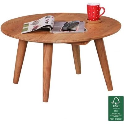Wohnling Akazien Massivholztisch - Rund 75cm Wohnling Akazien Massivholztisch - Rund 75cm