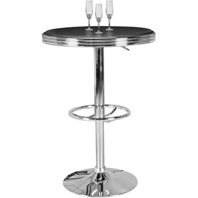 Wohnling American Diner Bartisch - Retro 60cm Schwarz Wohnling American Diner Bartisch - Retro 60cm Schwarz