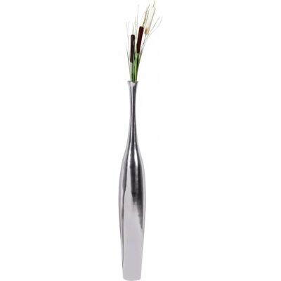 Wohnling Silber Aluminium Blumenvase - Groß Modern Dekorative Vase Wohnling Silber Aluminium Blumenvase - Groß Modern Dekorative Vase