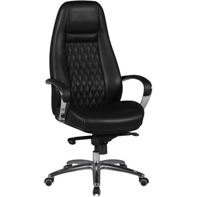 Chaise de Bureau FineBuy Austin Noir - Ergonomique en Cuir Véritable - Publicité Chaise de Bureau FineBuy Austin Noir - Ergonomique en Cuir Véritable - Publicité