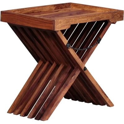FineBuy Table d'Appoint en Bois Massif Pliable Plateau - Style Campagne - Publicité FineBuy Table d'Appoint en Bois Massif Pliable Plateau - Style Campagne - Publicité