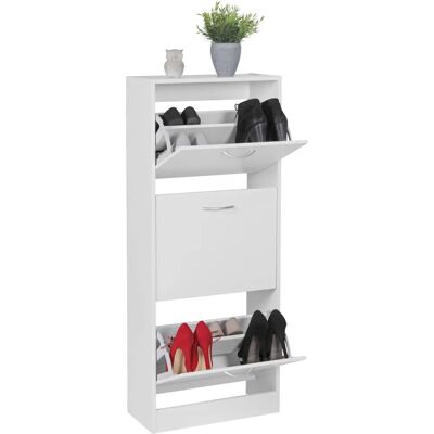 Armadio Scarpe Bianco Wohnling - Per 18 Parii - Design Moderno Armadio Scarpe Bianco Wohnling - Per 18 Parii - Design Moderno