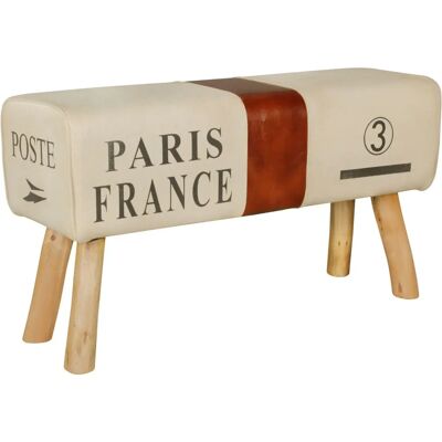panca in pelle Wohnling - 91cm Marrone - Panche panca in pelle Wohnling - 91cm Marrone - Panche