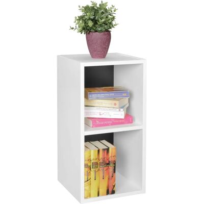 Libreria Wohnling Bianco e Nero - 30x30x60cm Spazio di Archiviazione Libreria Wohnling Bianco e Nero - 30x30x60cm Spazio di Archiviazione