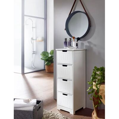 Wohnling Design Badschrank Patti - Weiß, 30x83x30cm Wohnling Design Badschrank Patti - Weiß, 30x83x30cm