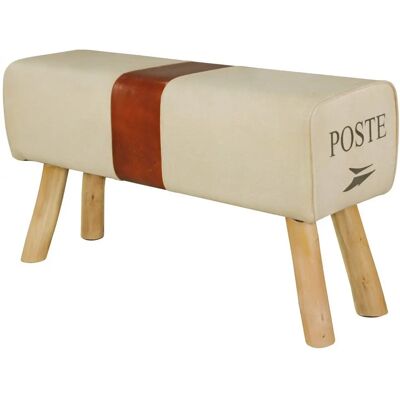 FineBuy Bali Holz Retro Bank - Sportliches Modernes Design FineBuy Bali Holz Retro Bank - Sportliches Modernes Design