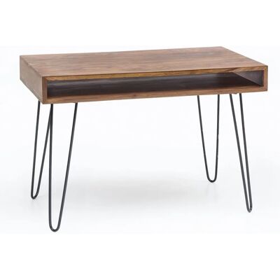 FineBuy Sheesham Massiver Schreibtisch - 110x60x76 cm Retro Design FineBuy Sheesham Massiver Schreibtisch - 110x60x76 cm Retro Design