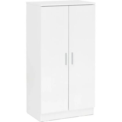 Wohnling Wit Schoenenkast 55x108x35cm - Schoenopslagmeubel Wohnling Wit Schoenenkast 55x108x35cm - Schoenopslagmeubel