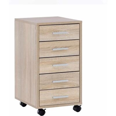 Contenitore mobile Wohnling Sonoma-eiche con 5 cassetti Contenitore mobile Wohnling Sonoma-eiche con 5 cassetti
