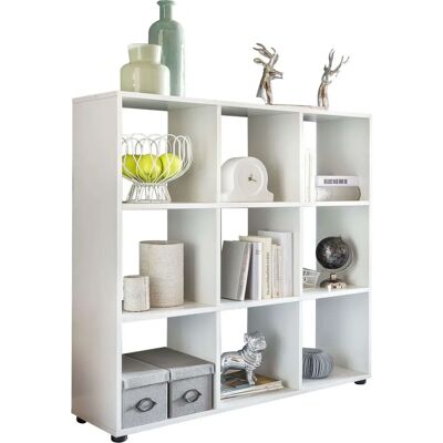 Scaffale Bianco Wohnling 108x104x29cm - Design Moderno Scaffale Bianco Wohnling 108x104x29cm - Design Moderno