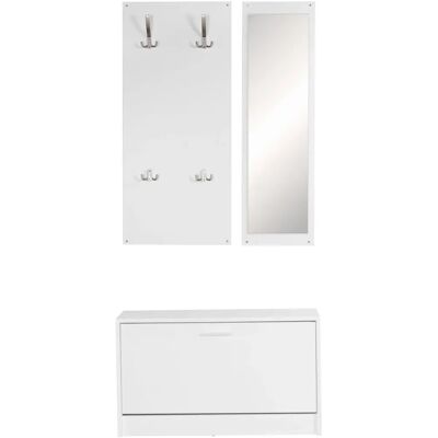 FineBuy Garderobenset SALERNO mit Spiegel & Schuhschrank - Modernes Design FineBuy Garderobenset SALERNO mit Spiegel & Schuhschrank - Modernes Design