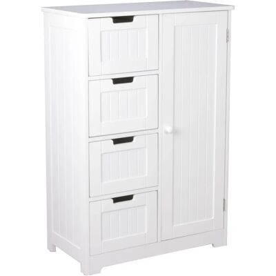 FineBuy PATTI Szafka Łazienkowa - Styl Wiejski MDF Biały 56x83x30cm FineBuy PATTI Szafka Łazienkowa - Styl Wiejski MDF Biały 56x83x30cm