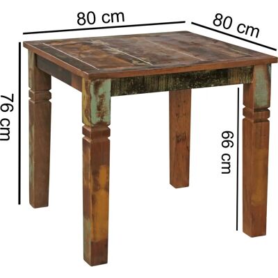 FineBuy Mango Shabby Chic Esstisch - 80x80cm, Landhaus Stil FineBuy Mango Shabby Chic Esstisch - 80x80cm, Landhaus Stil