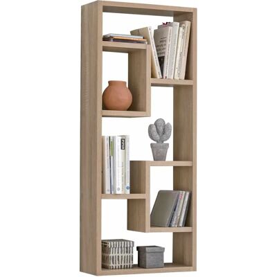 Libreria a Parete Wohnling Sonoma - 7 Ripiani Regolabili - Design Moderno Libreria a Parete Wohnling Sonoma - 7 Ripiani Regolabili - Design Moderno