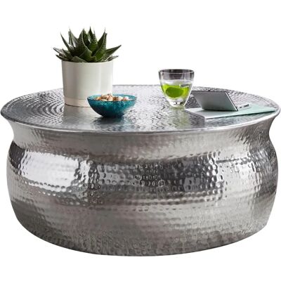 Wohnling Kávézóasztal 75x31x75cm Alumínium Ezüst - Kávézóasztal Wohnling Kávézóasztal 75x31x75cm Alumínium Ezüst - Kávézóasztal