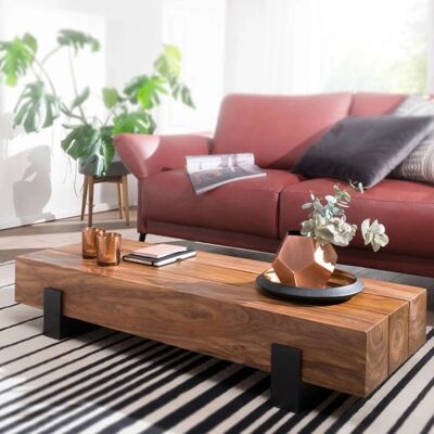 Wohnling Sheesham Massivholz Couchtisch - 115x22x44cm - Modernes Design Wohnling Sheesham Massivholz Couchtisch - 115x22x44cm - Modernes Design