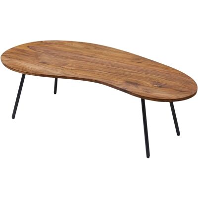 Wohnling Design Couchtisch - Sheesham, Schwarz, 122x36x63 cm Wohnling Design Couchtisch - Sheesham, Schwarz, 122x36x63 cm