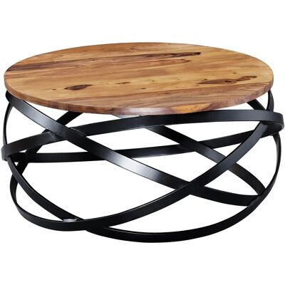 Table basse en sheesham marron Wohnling Manur - Salon - Publicité Table basse en sheesham marron Wohnling Manur - Salon - Publicité